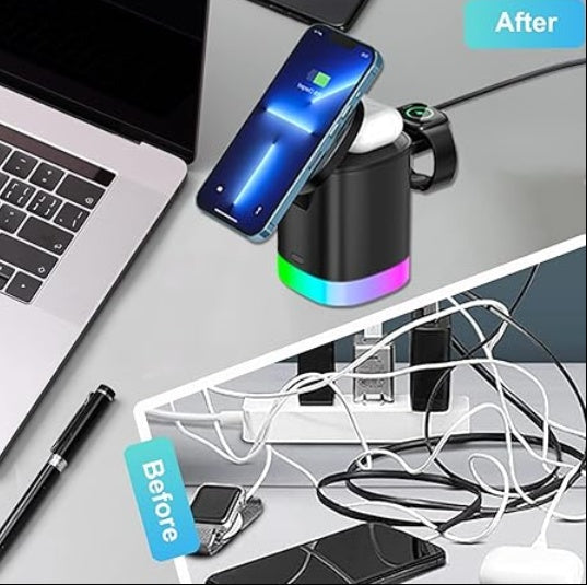 Deluxe Charging 3-in-1 LED Phone Charging Holder
