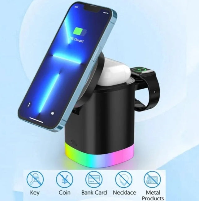 Deluxe Charging 3-in-1 LED Phone Charging Holder