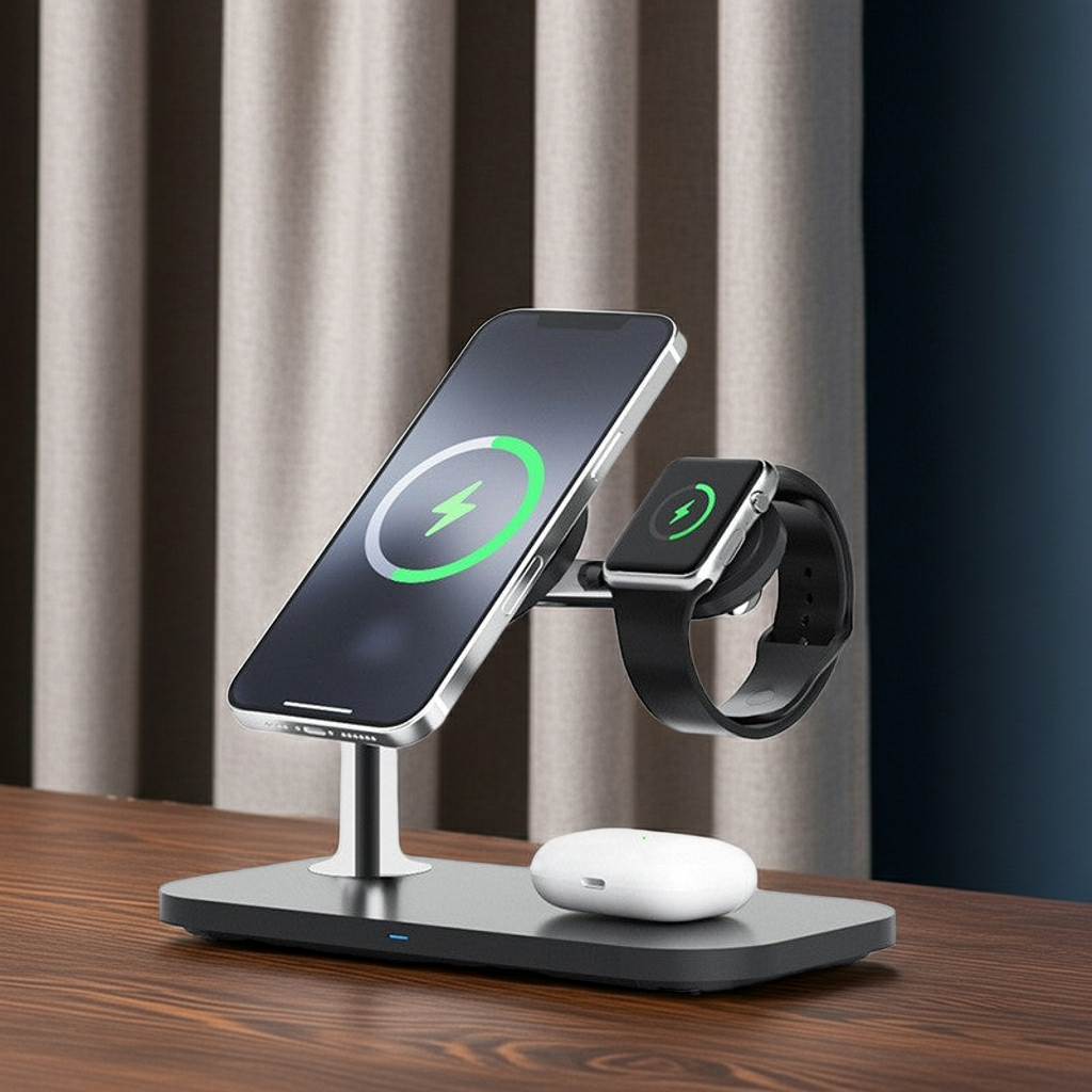Deluxe Charging Magnetic 3-in-1 Wireless Charger