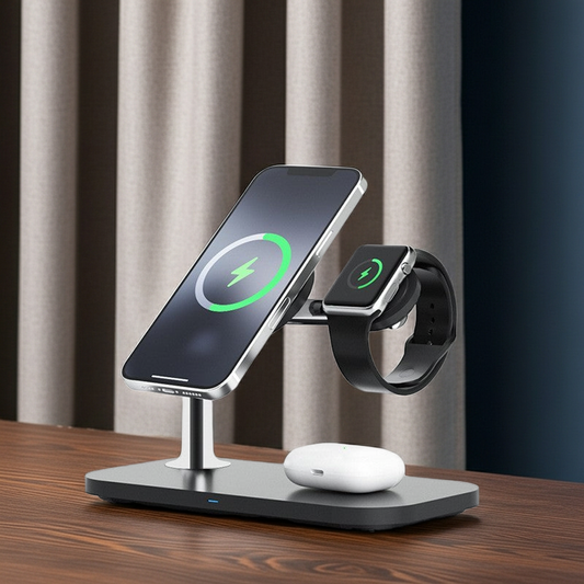 Deluxe Charging Magnetic 3-in-1 Wireless Charger