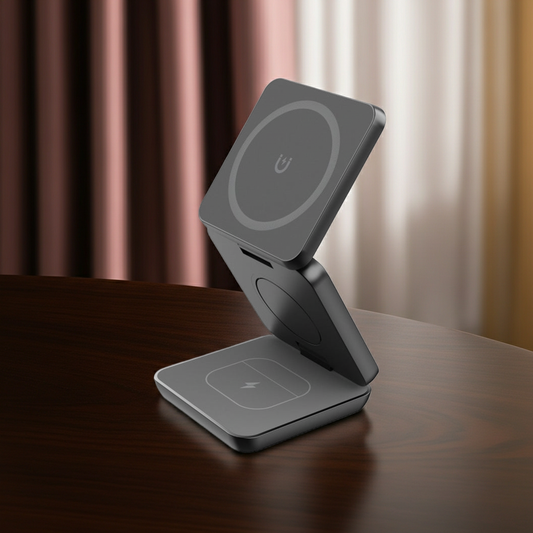 Deluxe Charging Magnetic Foldable Wireless Charger